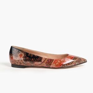 Gianvito Rossi For Etro Gianvito 85 Printed Point-toe Flats